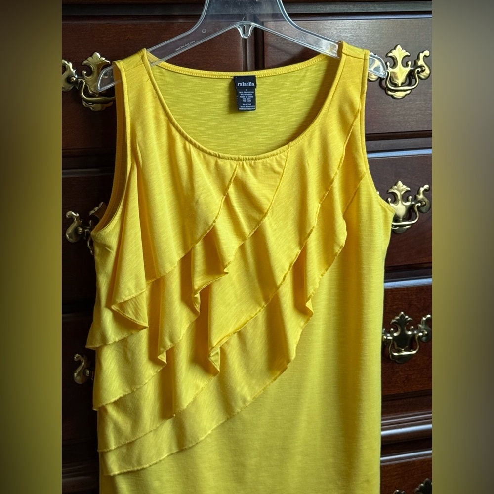 Rafaella Sunshine Ruffled Tank Top